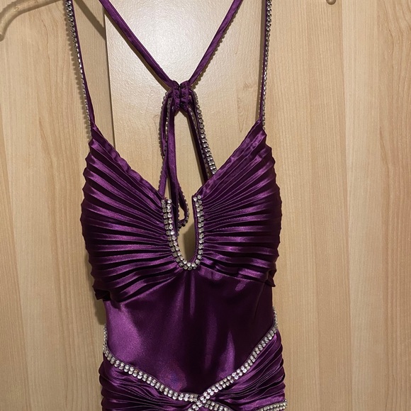 La Femme Purple gown with Rhinestones 12 - Picture 6 of 15